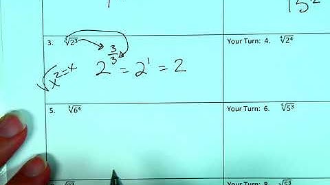 Changing radical expressions to expressions with rational exponents