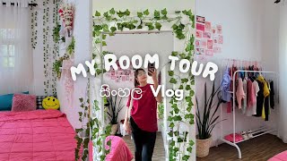 කැත room එක ලස්සන aesthetic room එකක් කරා💗✨| My room tour | Chamathka.xo ☘️