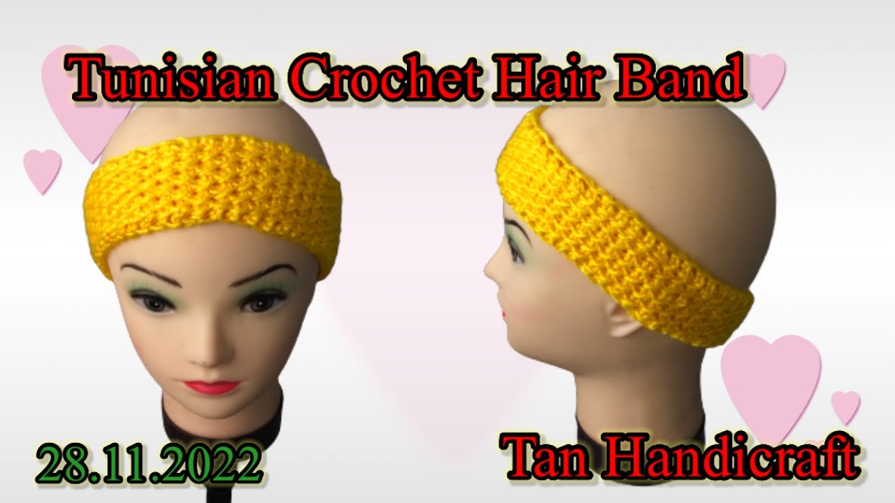 Tutorial ke 1115 Cross Tunisian Crochet Hair Band 5 ( Head Band