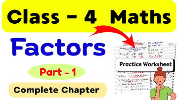 Factors and Multiples Class 4 | Factors Class 4 | Common Factors | Class 4 Maths Worksheet | Class 4