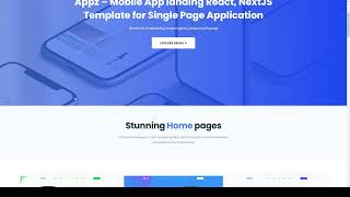 Appz  Mobile App landing React NextJS Template software theme responsive