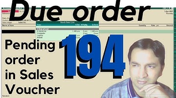 Tally Chapter 194 TDL for Due Sales Order List in List of Stock By Rajiv Mishra Computer Class |TDL