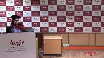 Vishi Nema, Research Associate, Aegis, sharing experience @Aegis School of Data Science