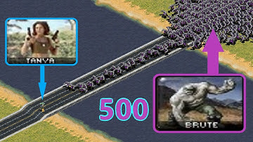 Can Tanya defend the bridge? vs 500 Brutes - Red Alert 2