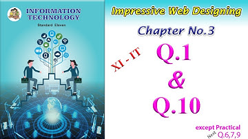 XI IT Chapter 3 Exercise Solutions | XI IT chapter 3 Impressive Web Designing Exercise Solutions