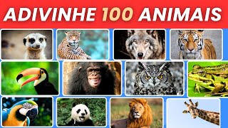 ADIVINHE 100 ANIMAIS EM 3 SEGUNDOS | FÁCIL, MÉDIO, DIFÍCIL, IMPOSSÍVEL