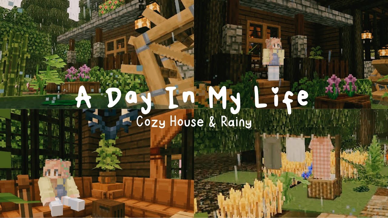 ⊹₊ ⋆ A day in my life ☕🥖: Mini Cozy house, Rainy day ⛈️ - YouTube