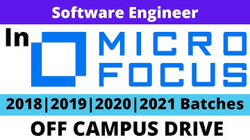 (Fresher/Experienced)Microfocus hiring software Engineer