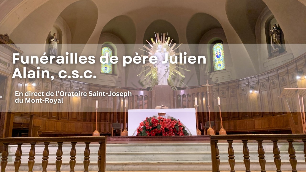 Diffusion en direct des funérailles de père Julien Alain, c.s.c.