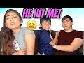 Telling My SON My BOYFRIEND HIT ME To See How He REACTS!! HE DEFENDS ME!