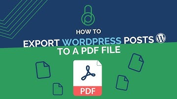 PDA Gold Tutorial | How to Export WordPress Posts to a PDF file