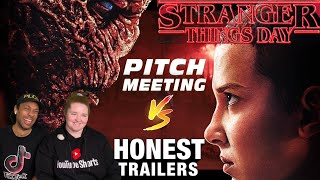 Stranger Things Day | Pitch Meeting Vs Honest Trailers | Reaction