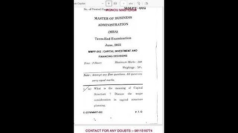 MMPF 002 JUNE 2025 QUESTION PAPER