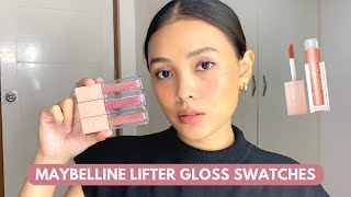 Maybelline Lifter Gloss Swatches and Review