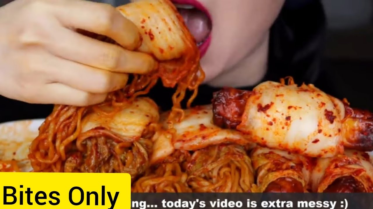 BITES ONLY Kimchi Wrapped Noodles // Lychee