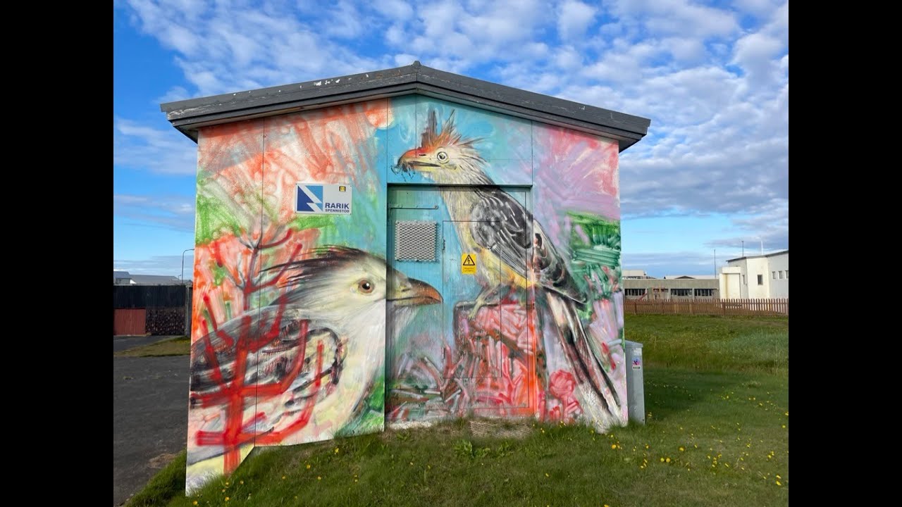 Walking tour - The street art of Hellissandur, Snæfellsnes Peninsula, Iceland (4K/60FPS) — Hellissandur — video poster