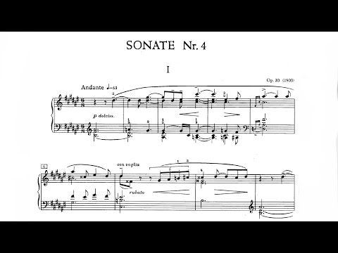 Scriabin Sonata No. 4 in F-Sharp Major Op 30 - Nyiregyházi (Score)