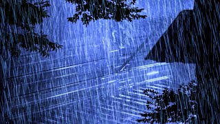 Deep Sleep on Rainy Night | Torrential Rain on Tin Roof & Powerful Thunder | Relaxing White Noise