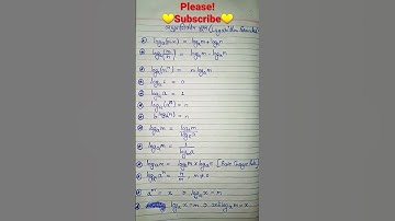 Logarithm Formula | Logarithm All Formulas | #formula1 #shorts #maths #logarithm