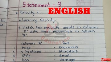 10th class setu abhyaskram (Bridge course)English day 9/statement 9