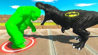 HULK GORO vs DARK T-REX OASIS DEATH RUN - Animal Revolt Battle Simulator