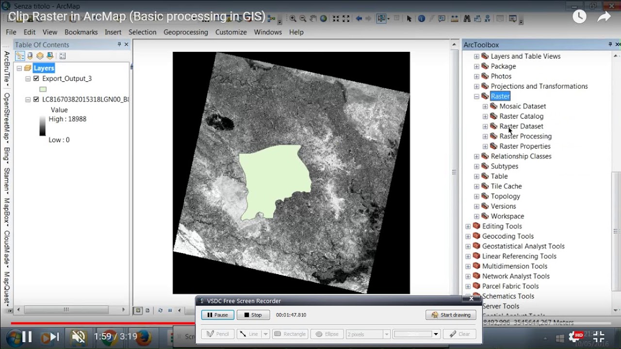 how to clip dem in arcgis - YouTube