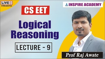 C EET Live lecture I Logical reasoning lecture 9 I By Raj Awate