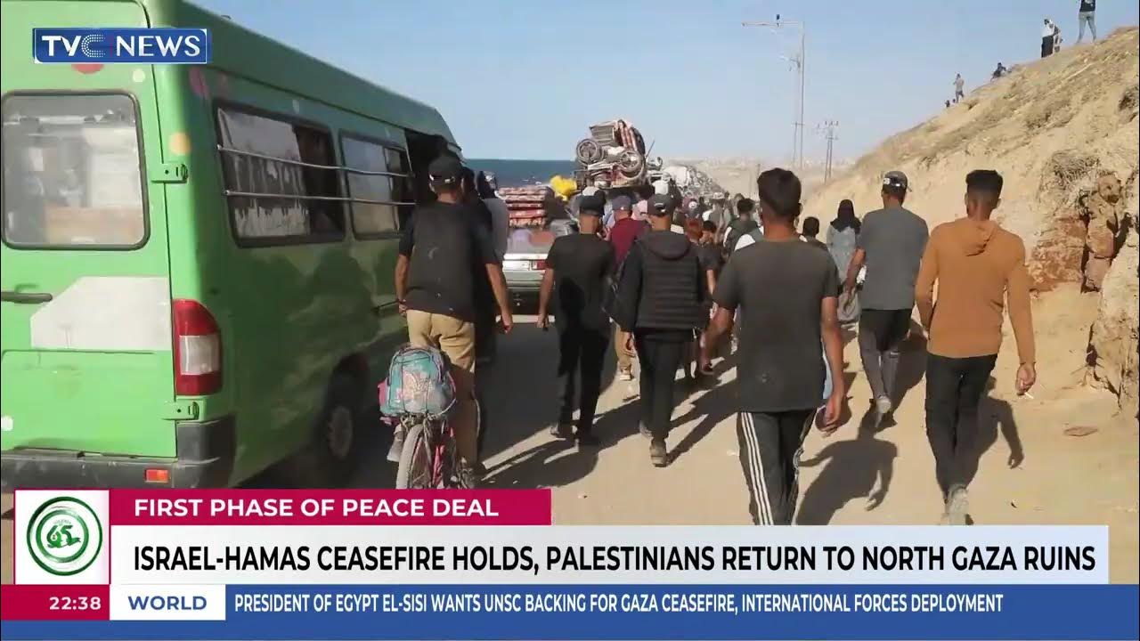 Israel-Hamas Ceasefire Holds, Palestinians Return To North Gaza Ruins
