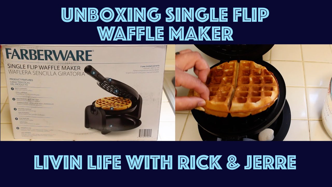 Unboxing and review Farberware Single flip Waffle maker 