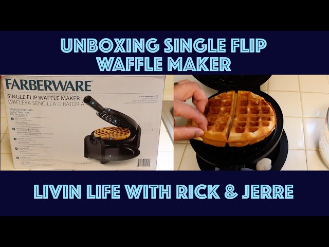 Unboxing and review Farberware Single flip Waffle maker 