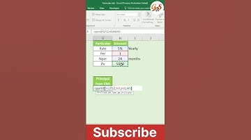 #shorts  PPMT Function in Excel  #shortvideo #excel  #exceltips #youtubeshorts
