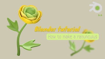 How to make a cute flower - 3d Blender tutorial for beginner