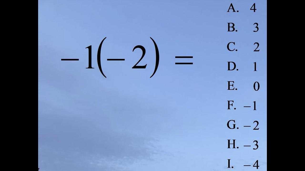 Negative One Open Parenthesis Negative Two Close Parenthesis middle