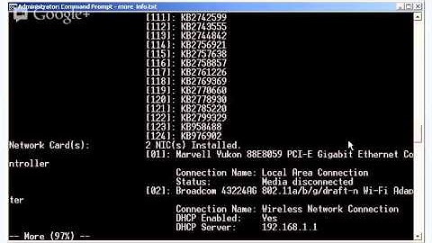 Using systeminfo from command line
