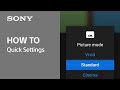 Tips Video | Quick Settings | Sony Official