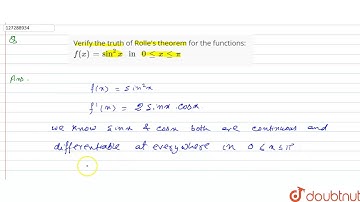 Verify the truth of Rolle