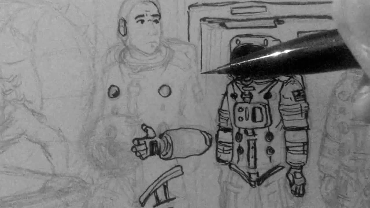 space apocalypse drawing progress - YouTube