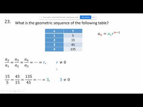 ST23 Write a geometric equation from a table