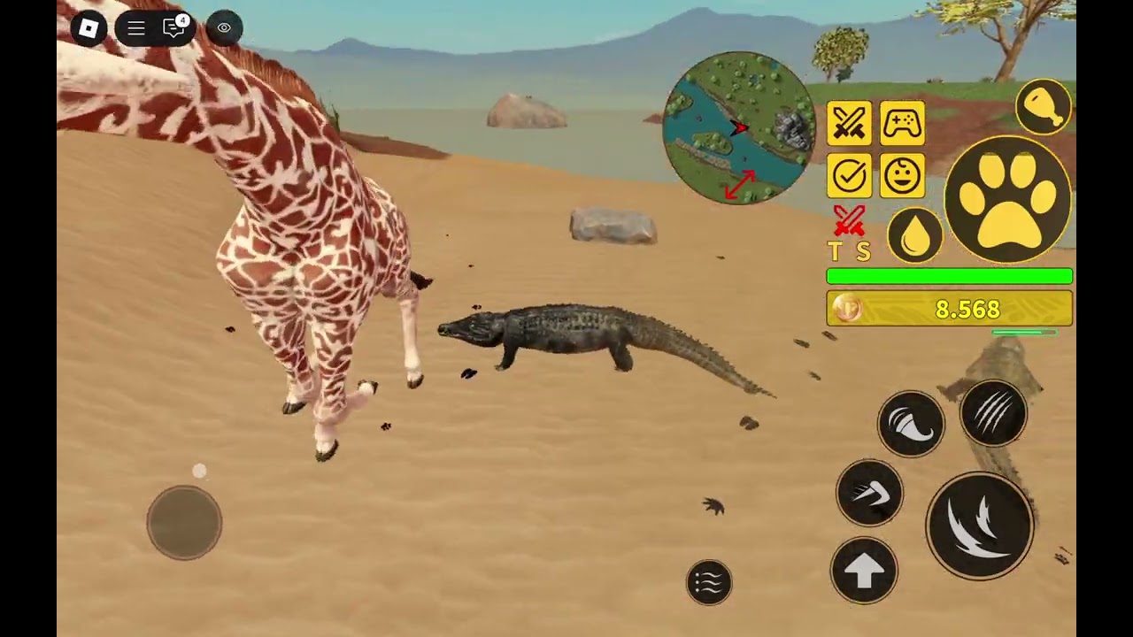 Kosing Everyone As An Crocodile In Savannah Life Roblox |  #savannahlife #roblox | GOTS