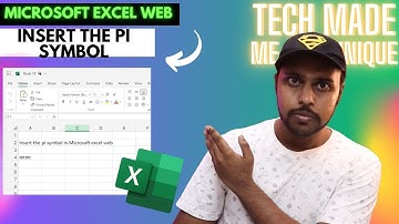How to insert the pi symbol in Microsoft excel web | insert the pi symbol in Microsoft excel