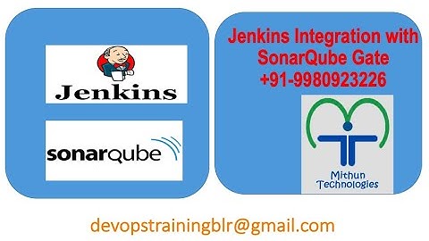 Jenkins Server  With SonarQube Server - Quality Gates - Mithun Technologies - +91 99809 23226