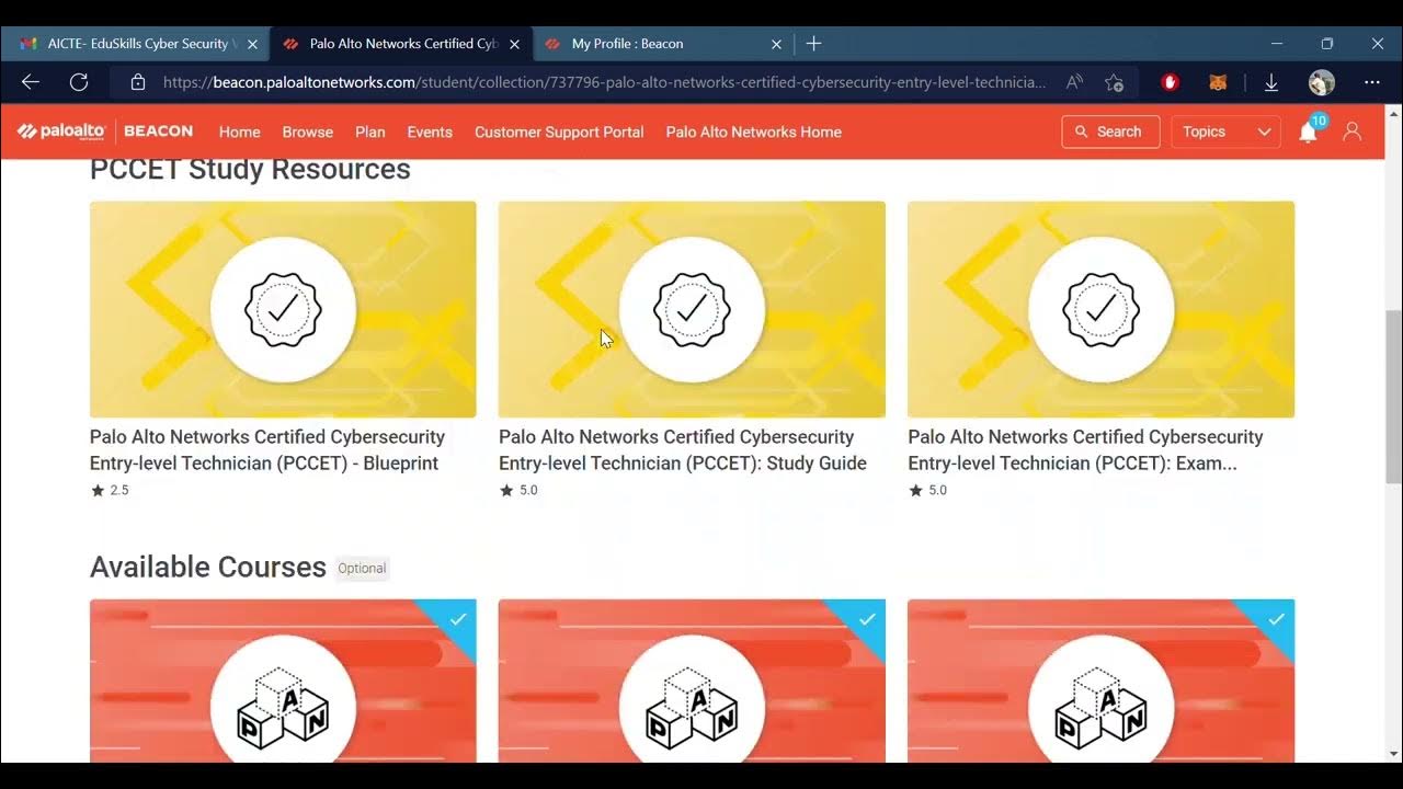 AICTE EduSkills Cyber Security Virtual Internship Procedure YouTube