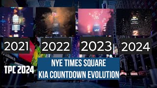 Kia NYE Times Square: 2021 vs 2022 vs 2023 vs 2024
