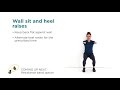 Wall sit and heel raises