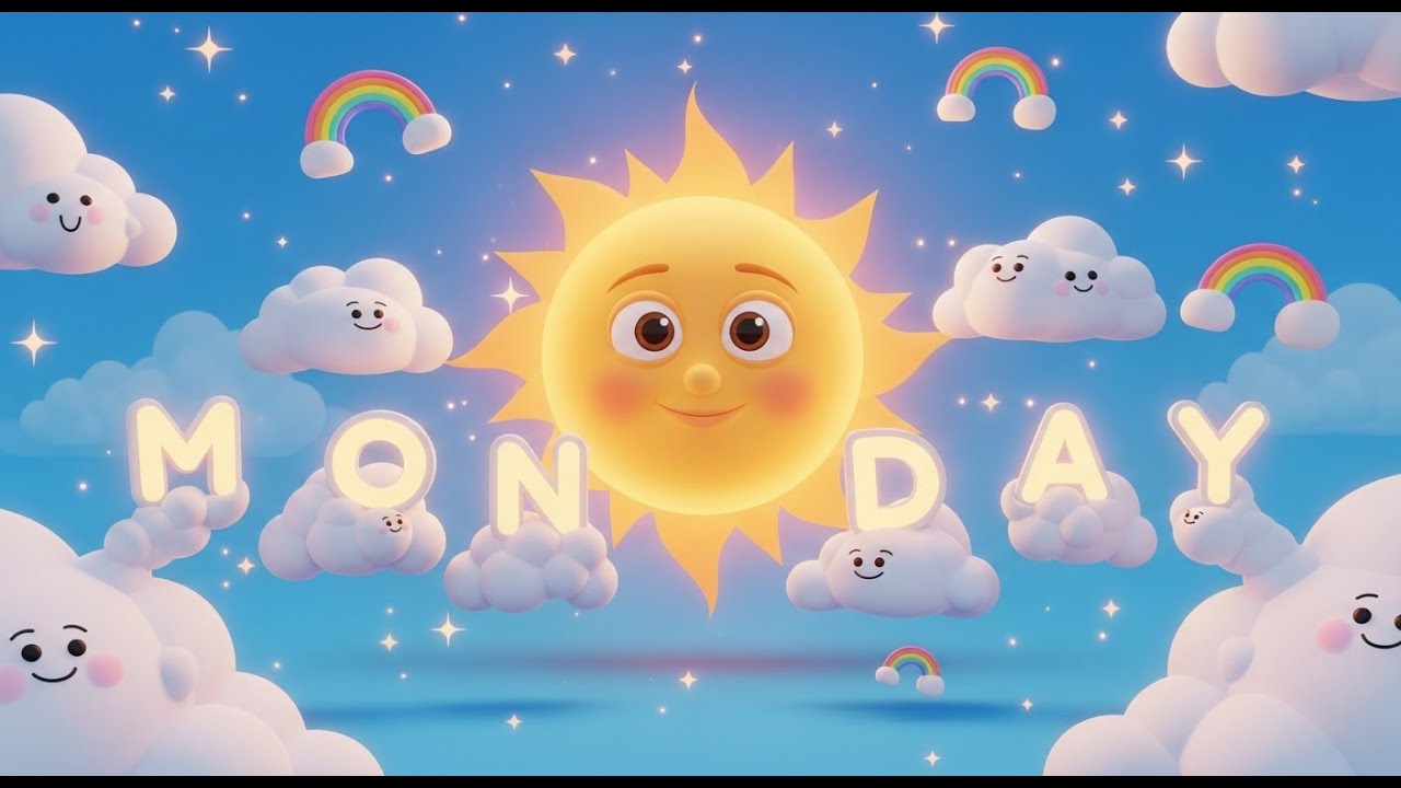Learn Days of the Week with Smiling Sun and Clouds ☀️🌤️ | Learn Days ...