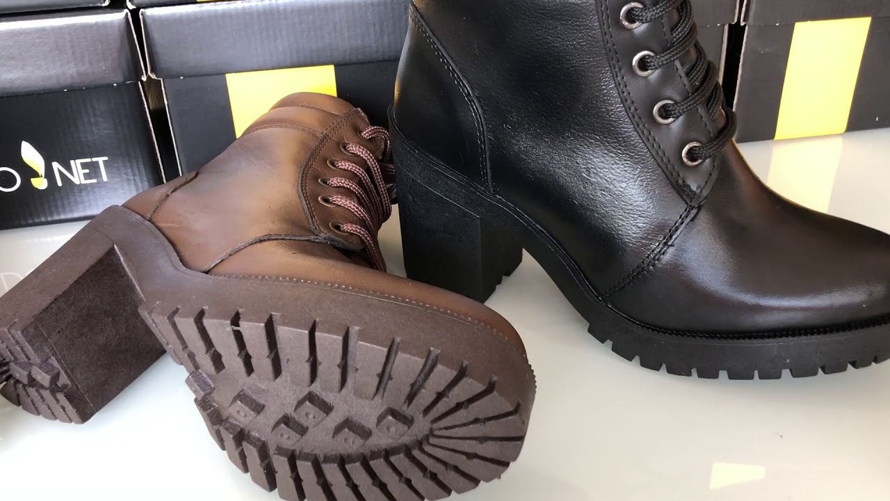 Coturno Tratorado Feminino Couro Legítimo Calçado Net 22000 | Frete grátis