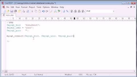 Connecting to a Server and Database Part 1 Tutorial  in PHP- MYSQL by For Student Organization