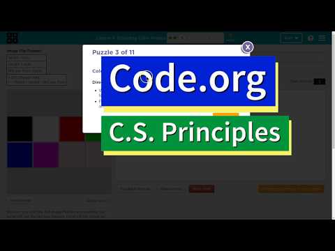 Encoding Color Images Lesson 4.3 Tutorial with Answers - C.S. Principles Code.org + CodeAI