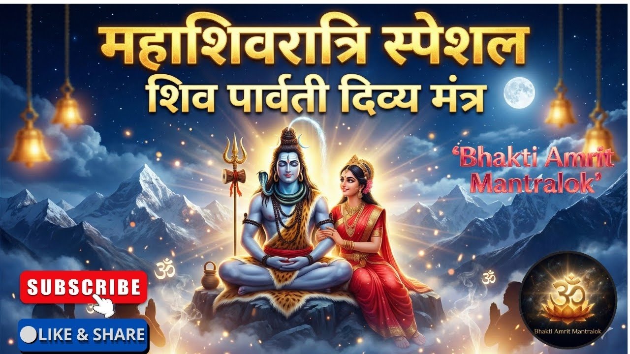 महाशिवरात्रि स्पेशल 🕉️ शिव पार्वती मंत्र | ॐ नमः शिवाय |Powerful Divine Chant for Peace & Prosperity