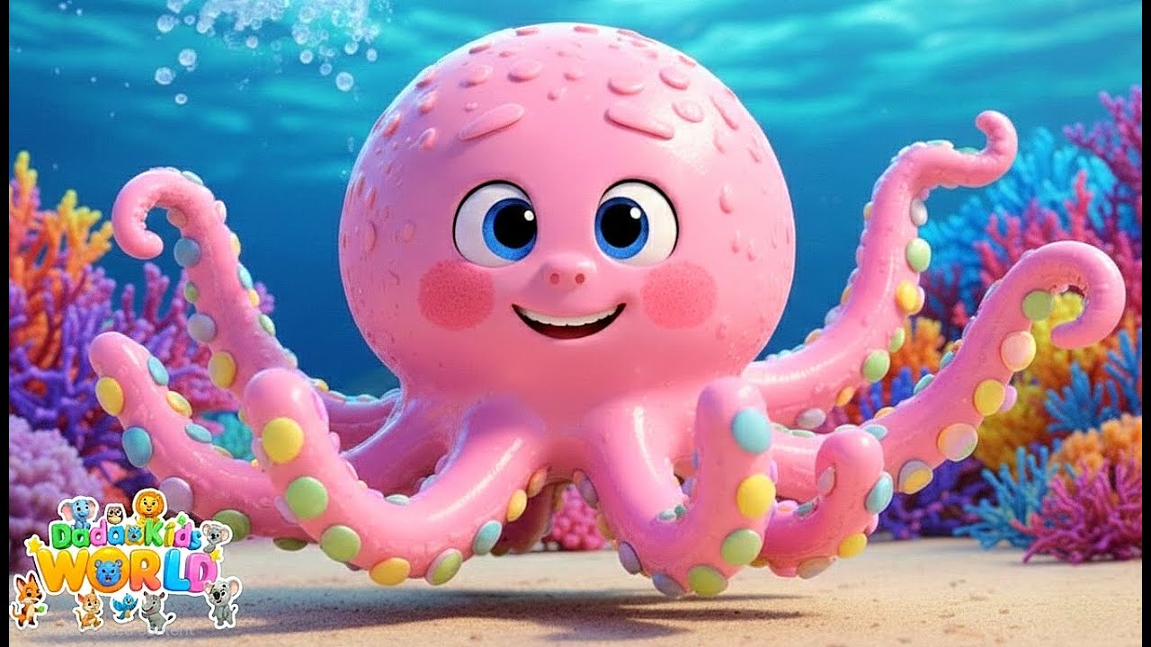 Funny Color-Changing Octopus  | Kids & Toddlers Ocean Song & Animation